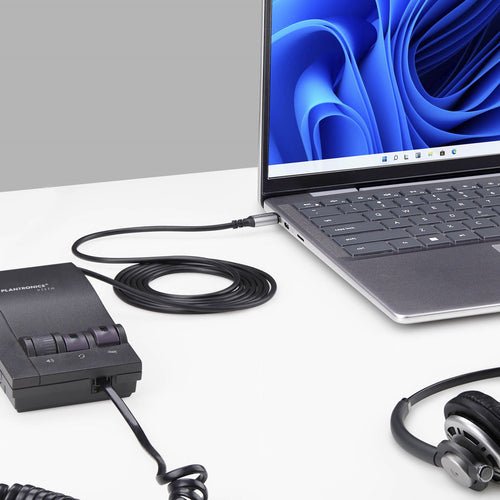 Headset Adapter StarTech.com UR9 USB-C RJ-9 1.8m Black - UR9-HEADSET-ADAPTER