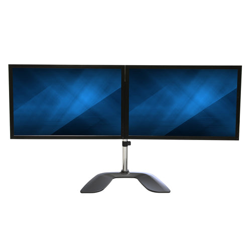 StarTech.com Ergonomic Dual Monitor Stand - Adjustable Silver/Black for 32" Displays