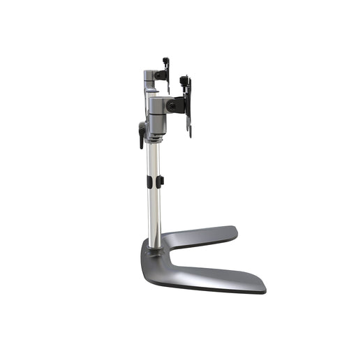 StarTech.com Ergonomic Dual Monitor Stand - Adjustable Silver/Black for 32" Displays