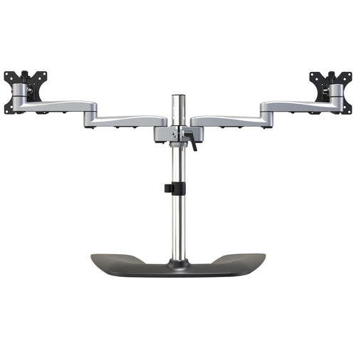 StarTech.com Ergonomic Dual Monitor Stand - Adjustable Silver/Black for 32" Displays