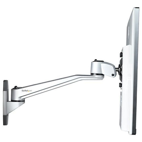 StarTech.com ARMWALLDS2 Adjustable Wall-Mount Monitor Arm - Silver - 14 kg Capacity