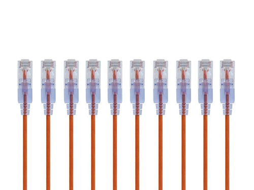 Network Cable Monoprice 29442 0.6m Cat6a U/UTP RJ-45 Orange - 29442