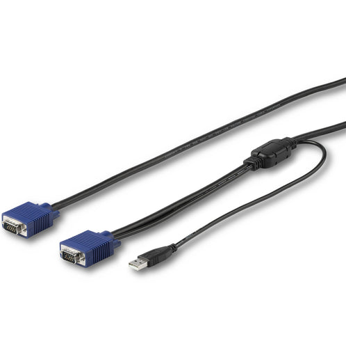 USB KVM Cable 15 ft for Rackmount Consoles Black VGA