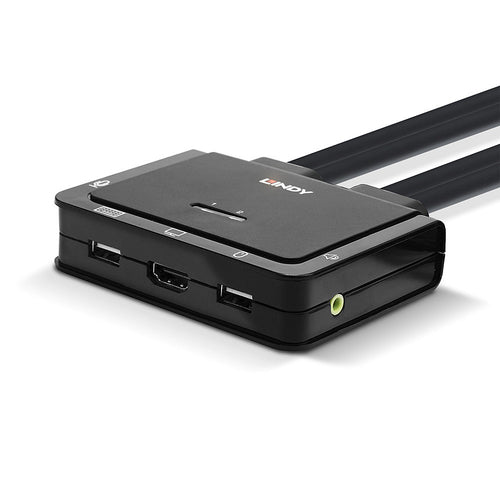 KVM Switch Lindy 42340 2-Port HDMI 4K30 USB 2.0 Audio - 42340