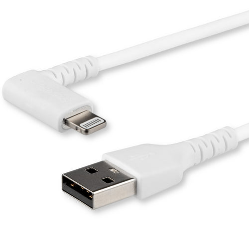 StarTech.com 3ft USB A to Lightning Cable - Durable Right Angled Charging/Sync Cord