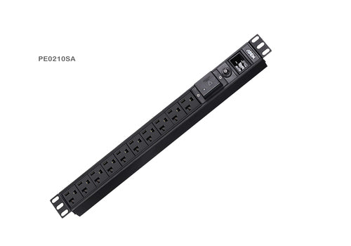 Power Distribution Unit ATEN PE0210SA 10AC Outlets 1U Aluminium Black