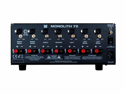 7 Channel Home Theater Amplifier Monoprice Monolith 7X 200W 120dB High Performance