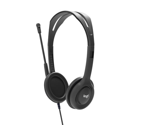 Wired Headset Logitech H111 3.5mm 20-20000 Hz Lightweight Black