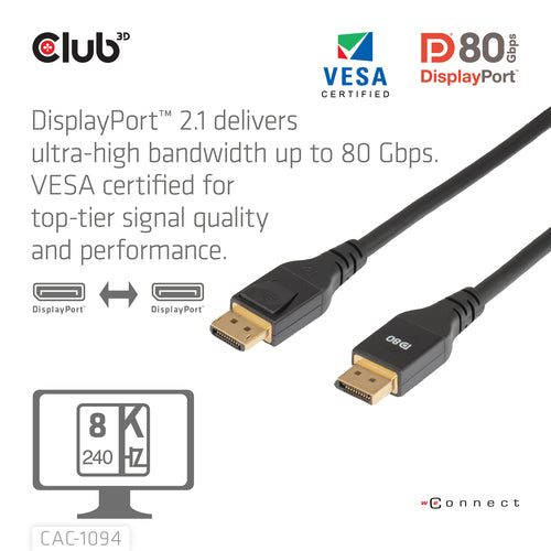 CLUB3D CAC-1094 DisplayPort cable
