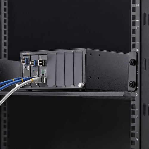 7-Slot Unmanaged Media Converter Chassis StarTech 10in Rackmount TAA Compliant