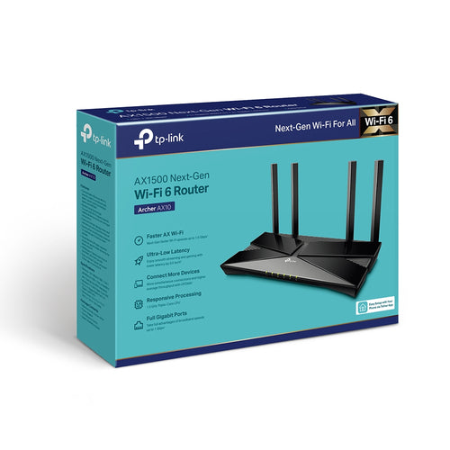 Wireless Router TP-Link Archer AX10 Dual-Band Wi-Fi 6 2.4/5 GHz Tabletop - ARCHER AX10