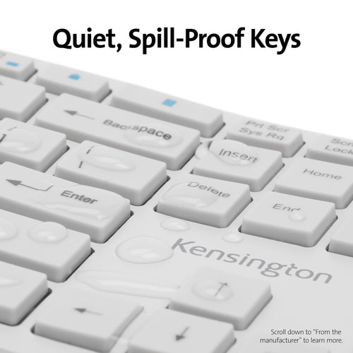 Wireless Ergonomic Keyboard and Mouse Set Full-size QWERTY Bluetooth RF