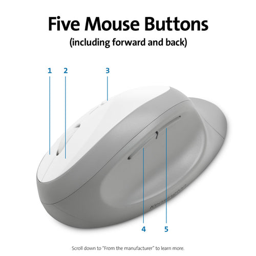 Wireless Ergonomic Keyboard and Mouse Set Full-size QWERTY Bluetooth RF
