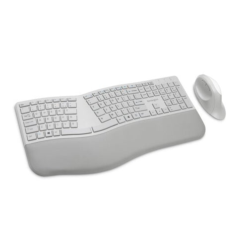 Wireless Ergonomic Keyboard and Mouse Set Full-size QWERTY Bluetooth RF