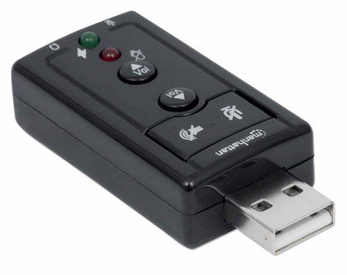 USB-A Sound Adapter 7.1-Channel Virtual Surround Sound with Microphone and Audio-Out