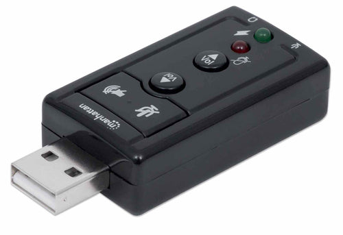 USB-A Sound Adapter 7.1-Channel Virtual Surround Sound with Microphone and Audio-Out