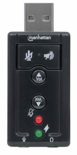 USB-A Sound Adapter 7.1-Channel Virtual Surround Sound with Microphone and Audio-Out