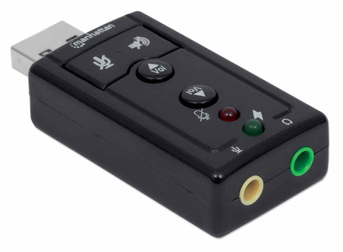 USB-A Sound Adapter 7.1-Channel Virtual Surround Sound with Microphone and Audio-Out