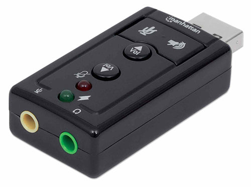 USB-A Sound Adapter 7.1-Channel Virtual Surround Sound with Microphone and Audio-Out