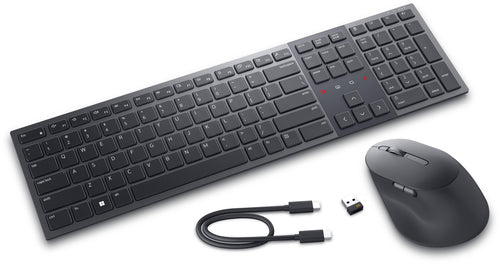 Wireless Keyboard DELL KM900 Bluetooth RF Scissor Switch QWERTY Graphite with Mouse