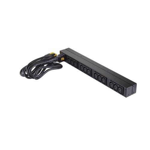 Rack PDU Power Distribution Unit 3.7kW 230V 12 Outlets Black
