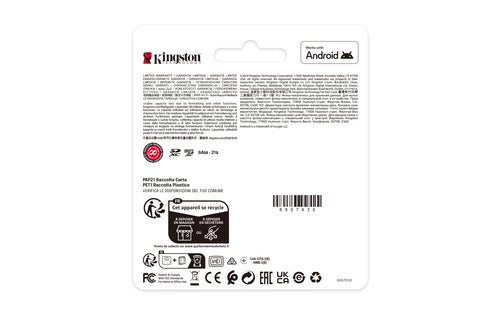 128GB Kingston Technology Canvas Select Plus Gen3 SDXC Card 150MB/s UHS-I C10