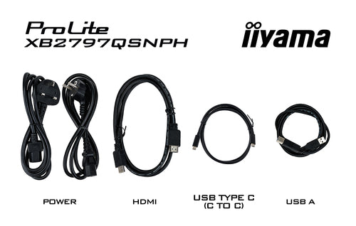 27-Inch Monitor iiyama ProLite XB2797QSNPH-B1 2560x1440 IPS 4ms HDMI DP USB - XB2797QSNPH-B1