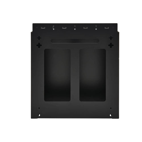 Vertical-Mount 4U Mini Rack Enclosure Black Steel for Wall-Mount