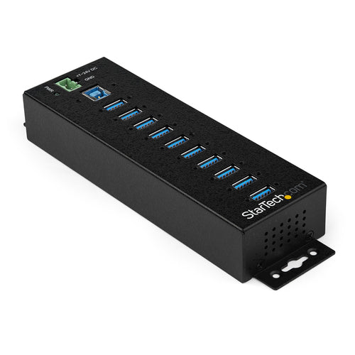 10-Port USB 3.0 Hub StarTech.com Industrielles Metall High-Speed ESD-Schutz