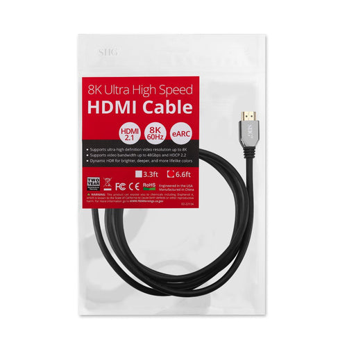 HDMI Cable Siig CB-H21411-S1 1m 48 Gbit/s Type A Black/Grey