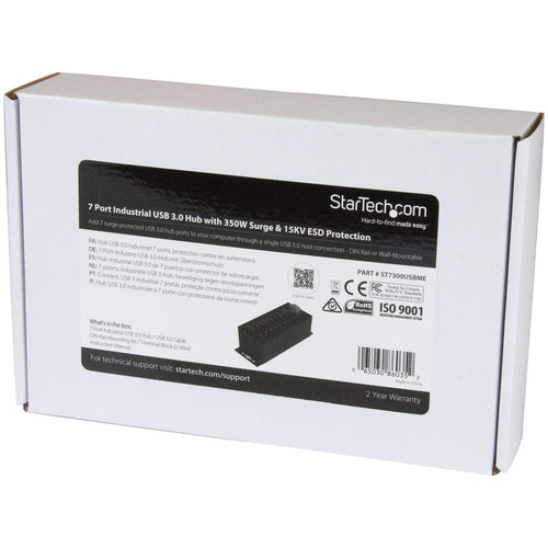 USB Hub StarTech.com HB30A7AME 7-Port USB 3.0 5Gbps Surge Protection