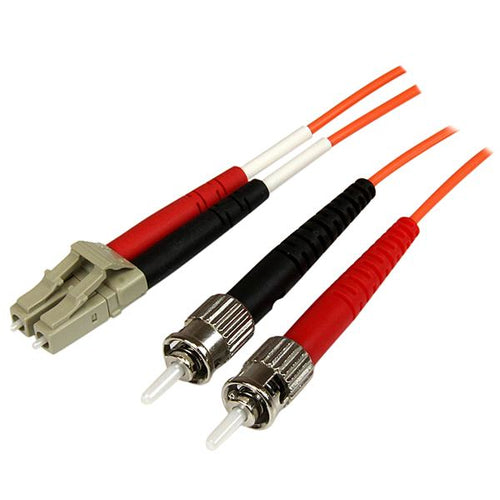 StarTech.com 50FIBPLCST1 Fiber Optic Cable - Multimode Duplex LC/ST 1m