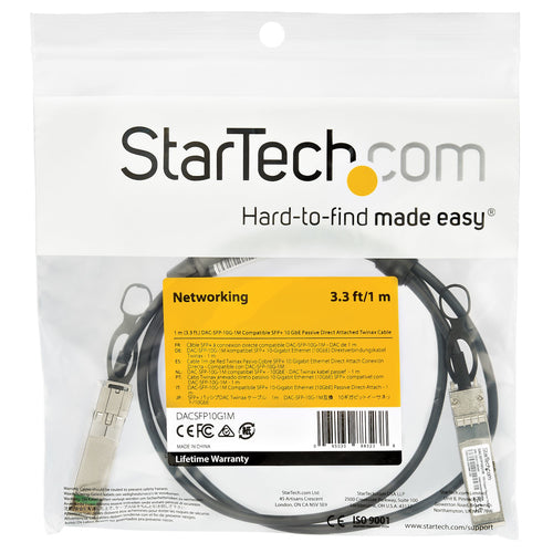 InfiniBand Cable StarTech DACSFP10G1M 10G SFP+ 1m Low Power Passive