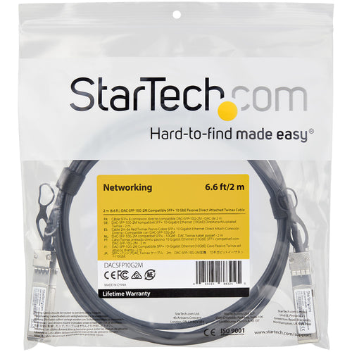 Direct Attach Cable StarTech DAC-SFP-10G-2M 10G SFP+ Twinax 2m - DACSFP10G2M