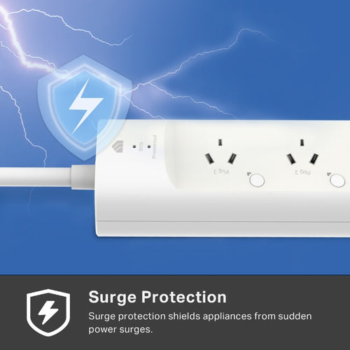 Smart Wi-Fi Power Strip TP-Link Kasa 3-Outlets Wireless White