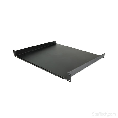 StarTech.com CABSHELF116 1U Server Rack Shelf - Heavy Duty Steel, 44lb Capacity, Black