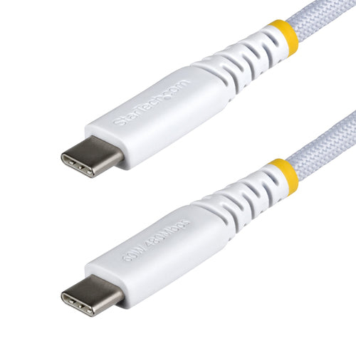 USB-C Charging Cable StarTech 1m 60W 3A Braided Nylon USB 2.0 - USB2CC1MNCBRWH