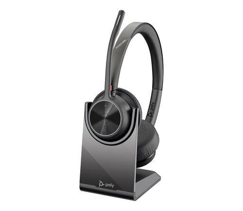 HP Poly Voyager 4320 USB-C Headset +BT700 dongle +Charging Stand
