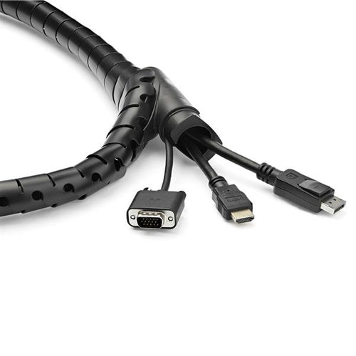 Cable Management Sleeve StarTech 1.5m Black 25mm Diameter Spiral
