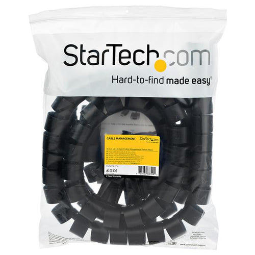 Cable Management Sleeve 2.5m Spiral Design 45mm Diameter Black
