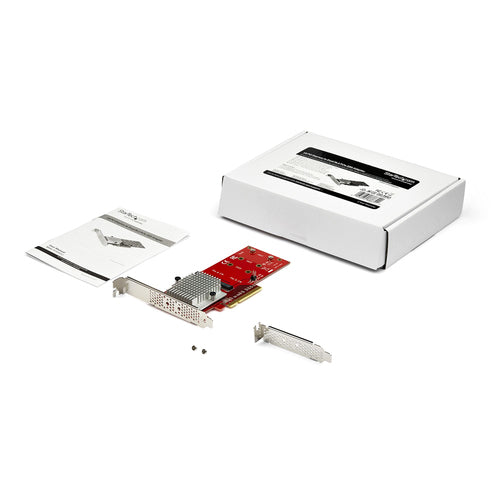 M.2 PCIe SSD Adapter Card StarTech.com Dual 3.0 JBOD Red