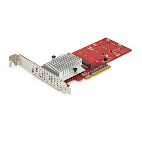 M.2 PCIe SSD Adapter Card StarTech.com Dual 3.0 JBOD Red