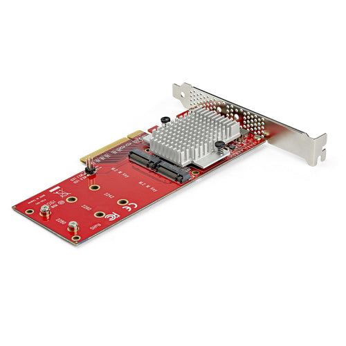 M.2 PCIe SSD Adapter Card StarTech.com Dual 3.0 JBOD Red