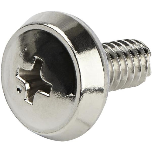 12-24 Server Rack Screws Nickel-Plated Steel Dome Head 50 Pack