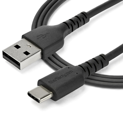 USB A to USB C Charging Cable 1m Black Fast Charge & Sync - StarTech.com