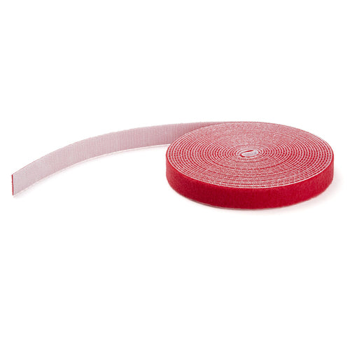 100ft Hook and Loop Reusable Cable Ties Adjustable Nylon Red