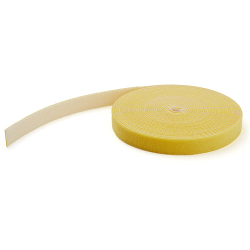 Cable Ties Reusable Hook and Loop 25ft Adjustable Nylon Yellow