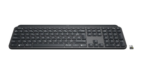 Wireless Keyboard Logitech MX Keys Full-size Bluetooth AZERTY Graphite - 920-010245