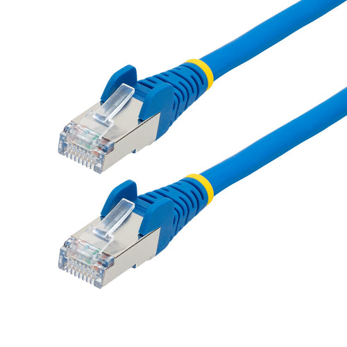 CAT6a Ethernet Cable 6in Blue Low Smoke 10GbE Snagless