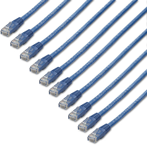 Networking Cable StarTech CAT6 1 ft. RJ45 24 AWG Blue 10-Pack